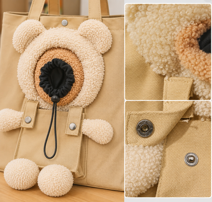 Sac de transport pour chat en toile – Ourson